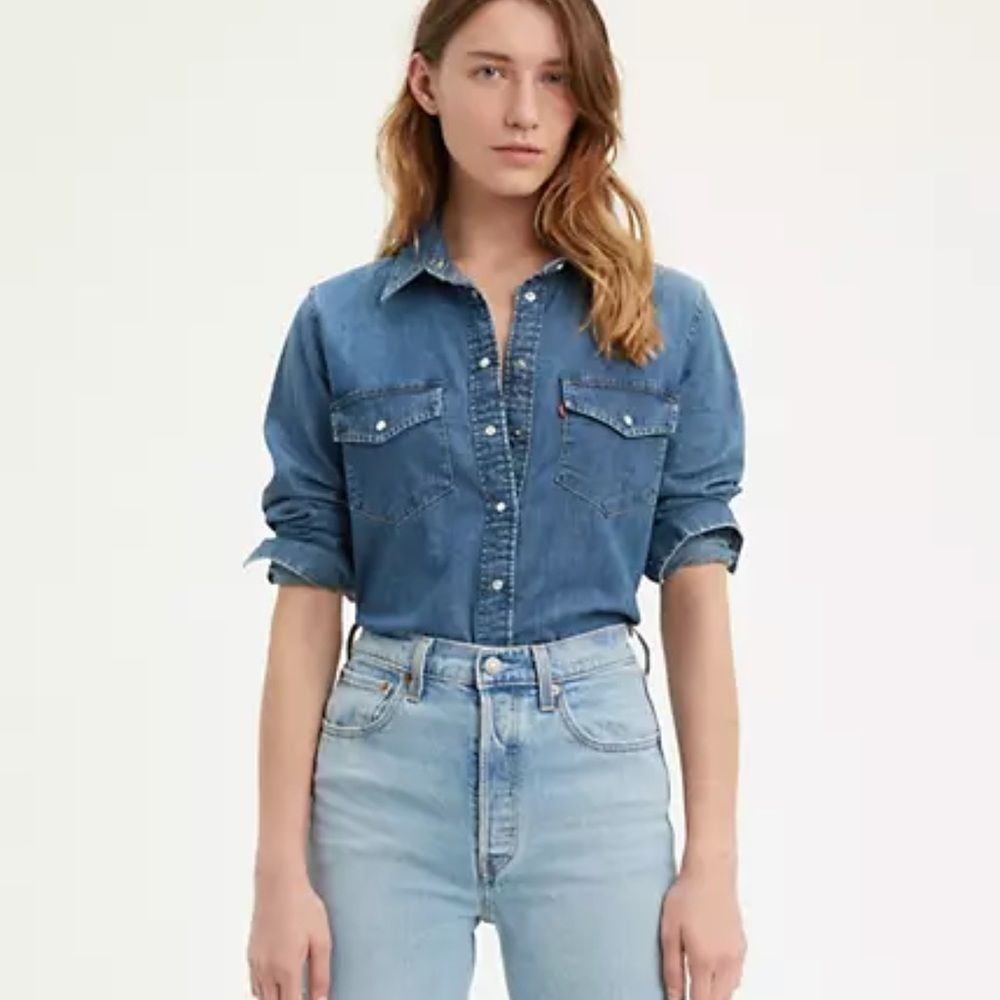 Levi denim western snap shirt